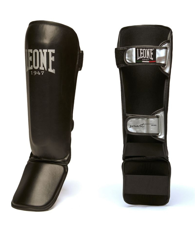 Protège-tibias de boxe Leone Smart Noir