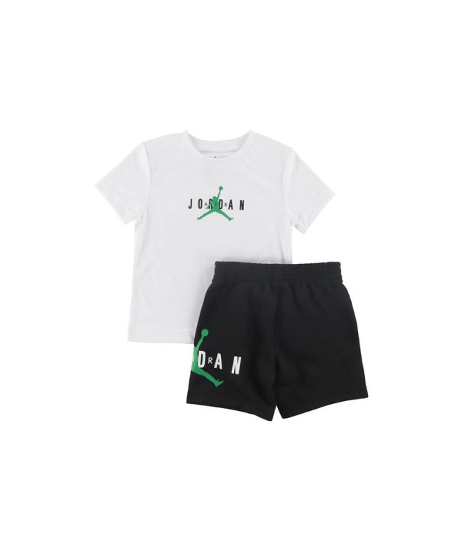 Conjunto Jordan Jordan Sustainable Short Set Infantil Negro/Blanco