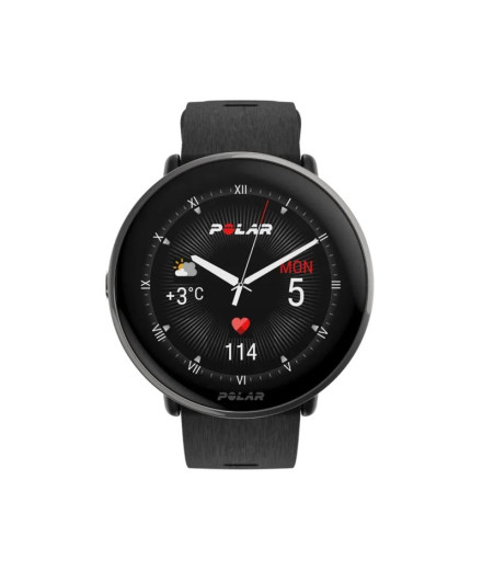 Relógio Polar Ignite 3 Titânio Silicone Preto