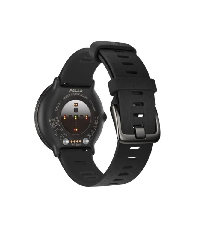 Reloj Polar Ignite 3 Titanium Silicona Negro