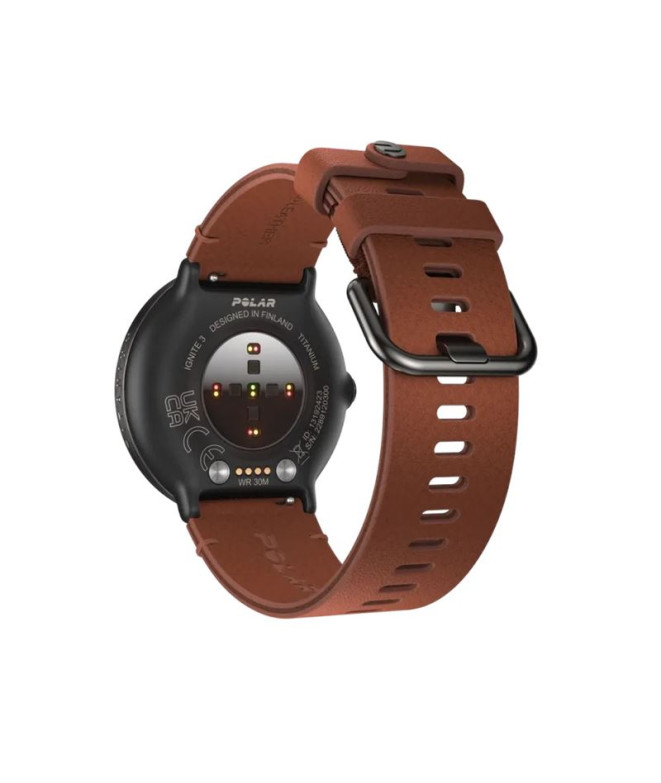 Relógio Polar Ignite 3 Titânio Couro Bronze