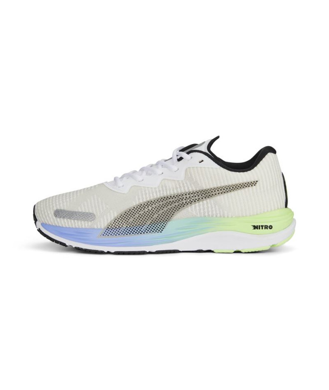 Chaussures de running Puma Velocity Nitro 2 Fad pour hommes, blanches