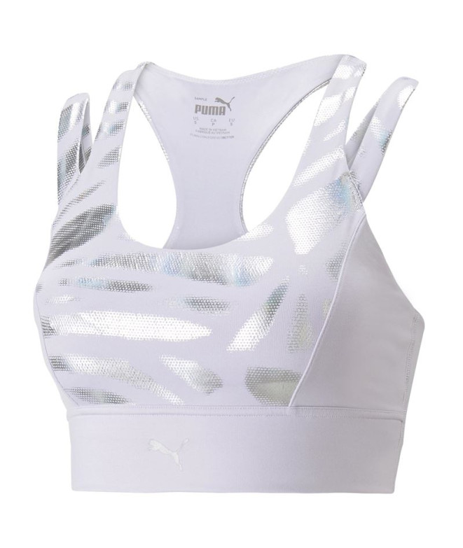 Camiseta De Fitness Puma Nova Shine Mid Impac Mujer Spring Lavender