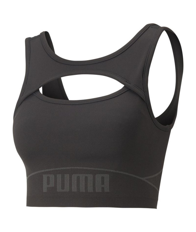 T-shirt de fitness para mulher Puma Formknit Seamless Fa Preto