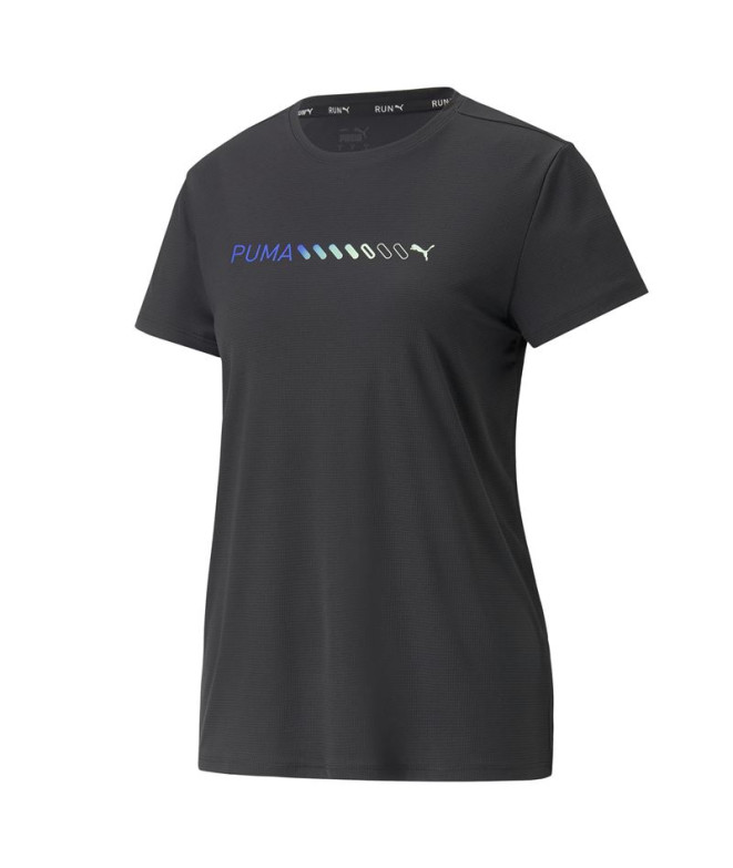 T-shirt Running Femme De Puma Run Logo Ss Black