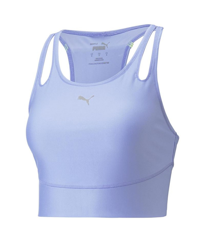 Puma Run Ultraform Crop T Feminino Running Top Elektro Roxo