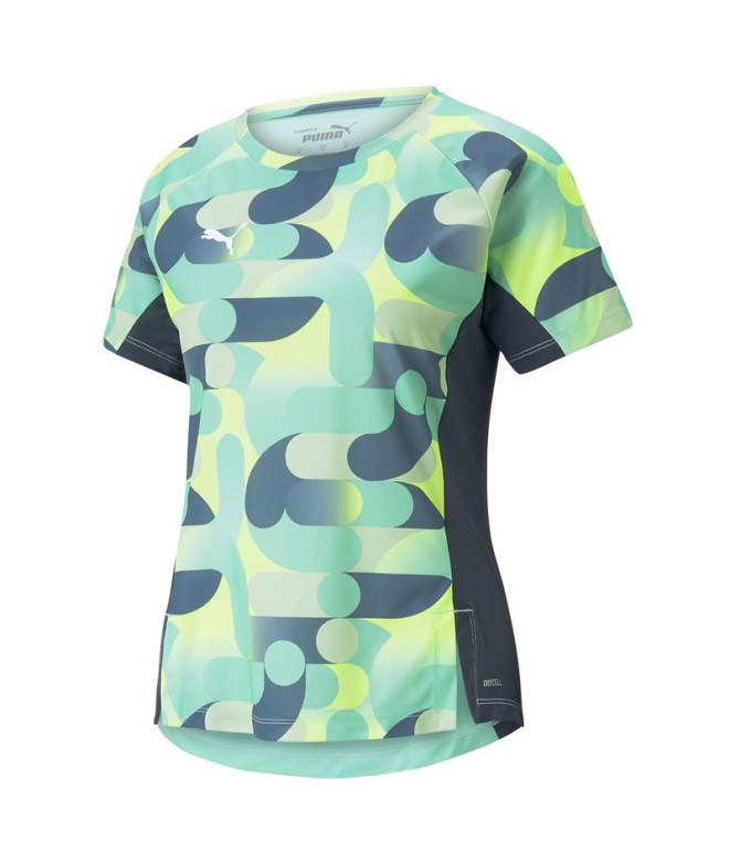 Camiseta Futebol Mulher De Puma Individualblaze Electric Peppermint