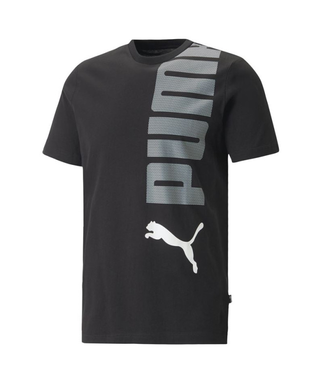 Camiseta Puma Ess+ Logo Lab Negro