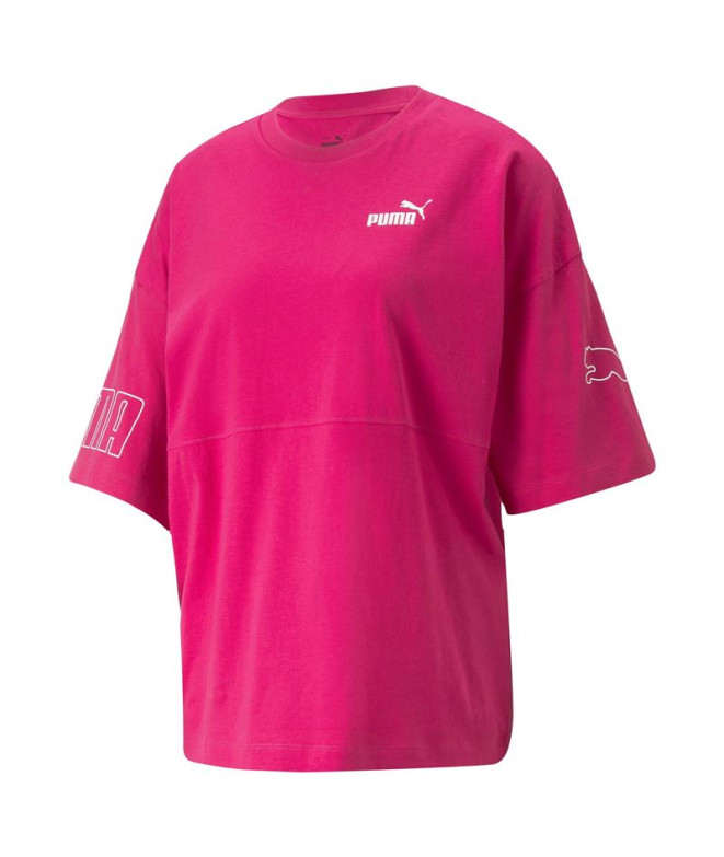 Camiseta Puma Power Colorbloc Mujer Orchid Shadow