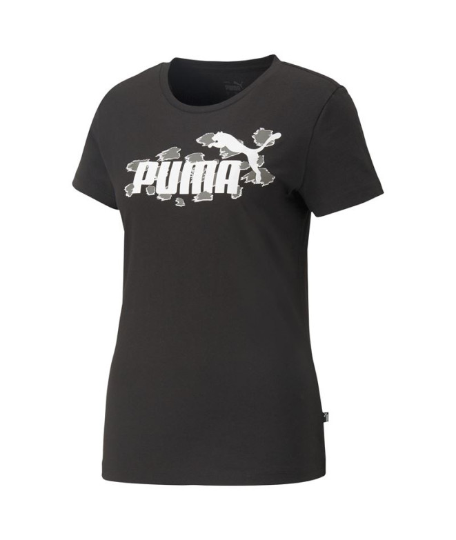 Camiseta Puma Ess+ Animal Mujer Black