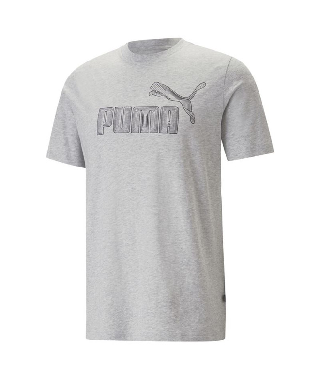 T-shirt Puma Graphics Logo No. 1 Gris clair chiné