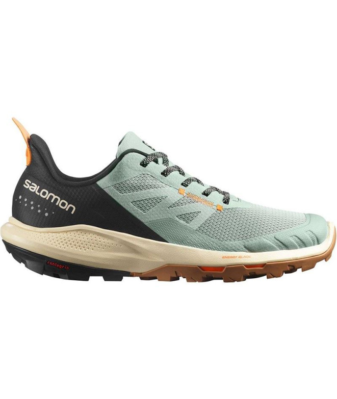 Sapatilhas Running de montanha Salomon Outpulse Verde/Tan/Laranja para homem