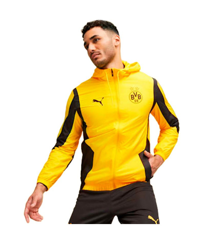 Veste de football Puma Bvb Prematch Woven A Hommes