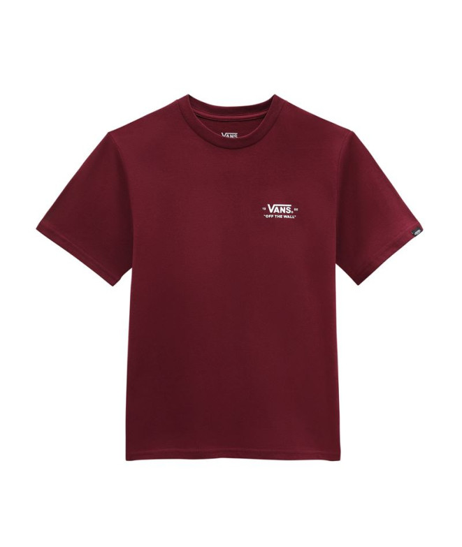 Camiseta Vans Essential Burgundy Niño