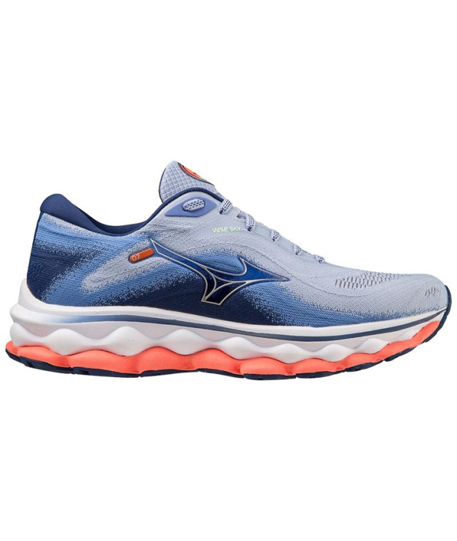 Zapatillas de Running Mizuno Wave Sky 7 Azul Mujer