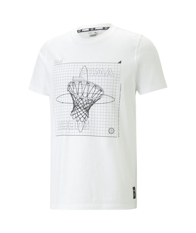 T-shirt De Basket-ball Puma Clear Out 7 White