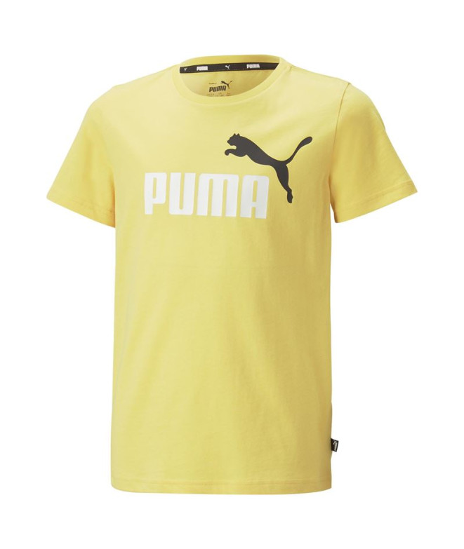 Camiseta Puma Ess+ 2 Col Logo Niño Mustard Seed