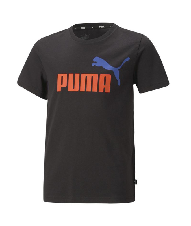 Camiseta Puma Ess+ 2 Col Logo Niño Black