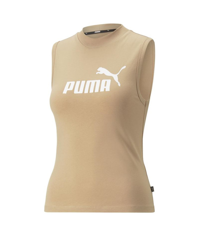 Camiseta Puma Ess Slim Logo Tank Mujer Dusty Tan