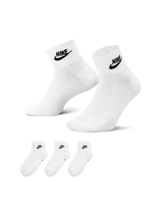 Meias Nike Essencial para todos os dias Branco