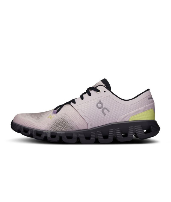 Zapatillas Running Mujer On Cloud X 3 Gris