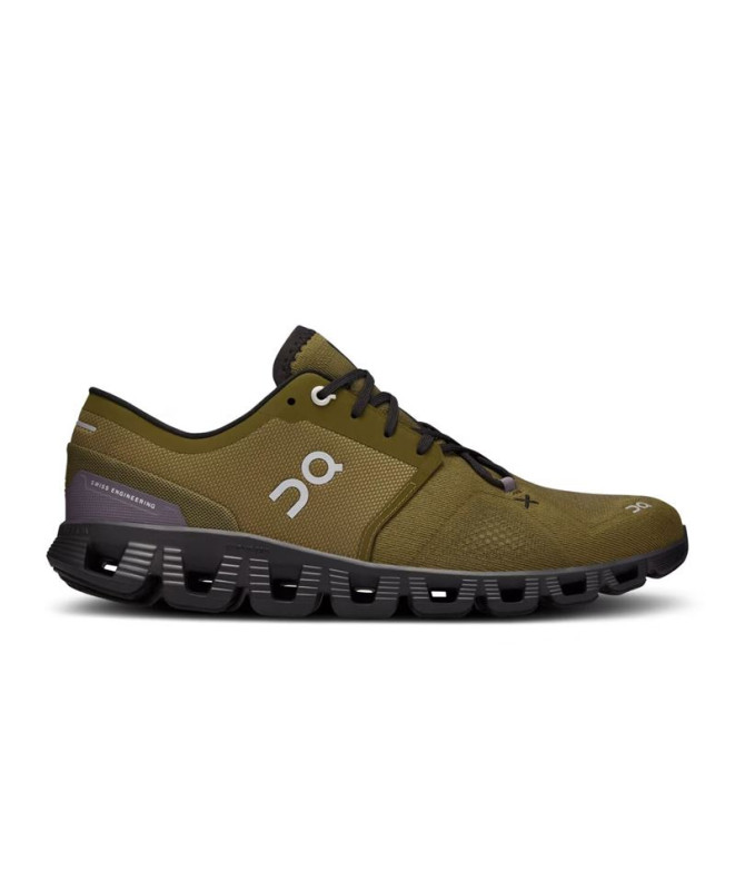 Chaussures par Running On running Cloud X 3 Homme Brown
