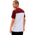 Camiseta Vans Script Crew Block Blanco Granate Hombre