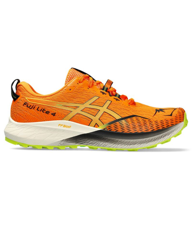 ASICS Fuji Lite 4 Chaussures de running pour hommes Orange vif/Jaune