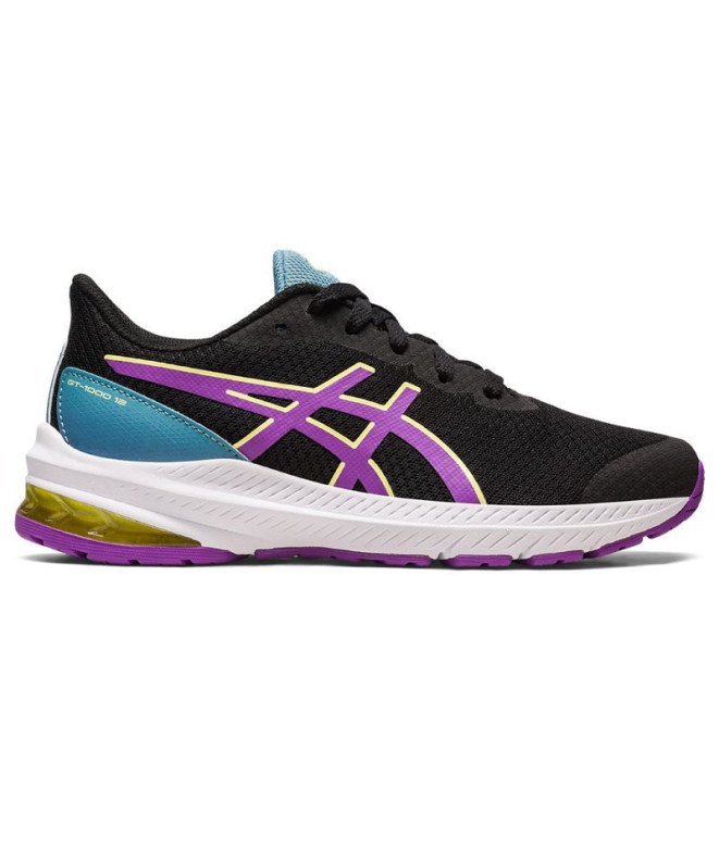 Chaussures de Running ASICS Gt-1000 12 Gs Enfant Black/Cyber Grape