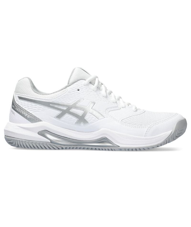 Sapatilhas padel ASICS Gel-Dedicate 8 Padel Mulher Branco/Prata puro