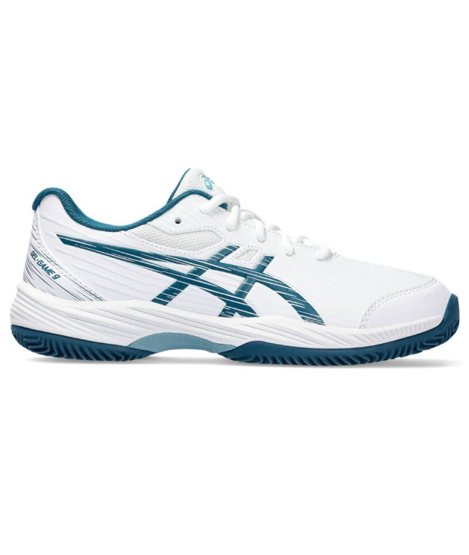 ASICS Gel-Game 9 Gs Clay/Oc Chaussures de tennis enfants Blanc/Tarine ravissante