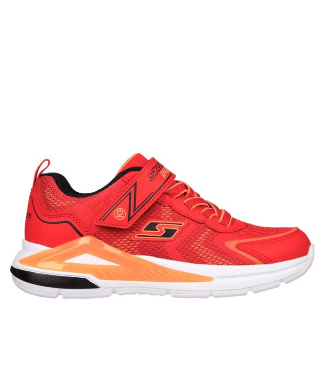 Sapatilhas Skechers Tri-Namics Menino Têxtil vermelho / Guarnição laranja e preta