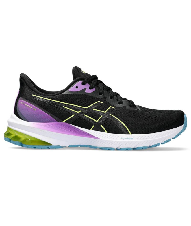 Sapatilhas Running ASICS Gt-1000 12 para mulher Preto/Amarelo