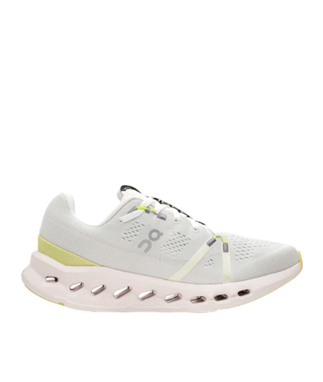 Chaussures de Running On running Cloudsurfer Femme Blanc/jaune