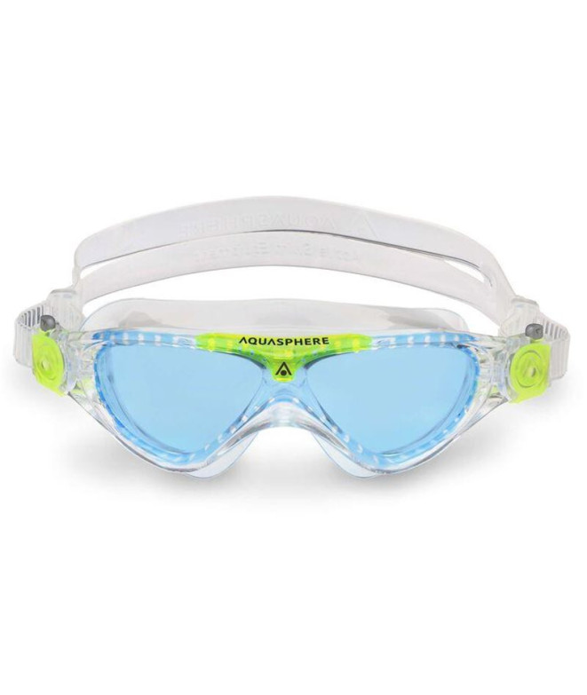 Lunettes de natation Aqua Sphere Vista Jr Transparent Verres Verts Bleus Lunettes de natation pour enfants