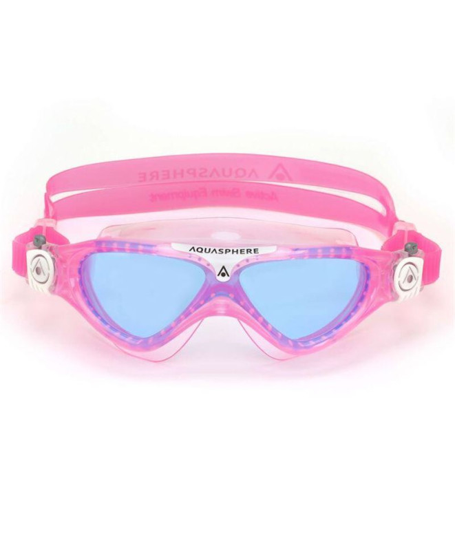 Lunettes de natation Aqua Sphere Vista Junior Pink White Lenses Pink Children's Swim Goggles