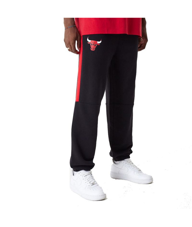 Calças New Era NBA Bloco de cores Chicago Bulls Preto Homem