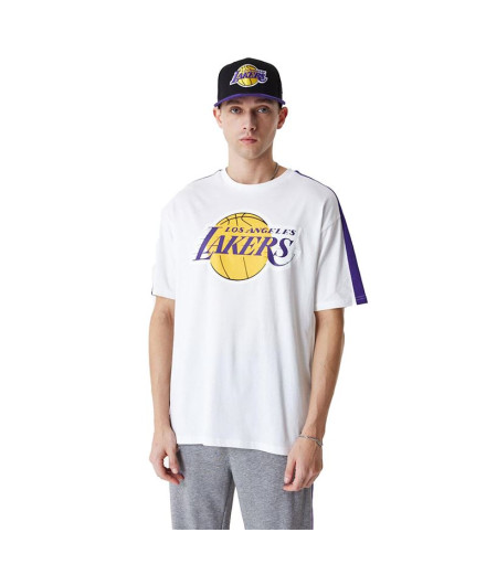 Camiseta New Era Bloco de cor NBA LA Lakers Branco Homem Camiseta New Era Bloco de cor NBA LA Lakers Branco Homem