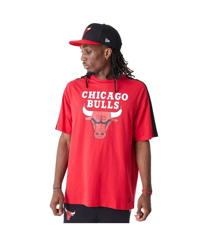 Camiseta New Era Bloco de cor NBA Chicago Bulls Vermelho Homem