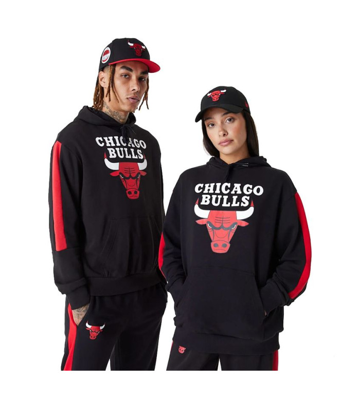 Sweatshirt New Era NBA Bloco de cores Chicago Bulls Preto Homem
