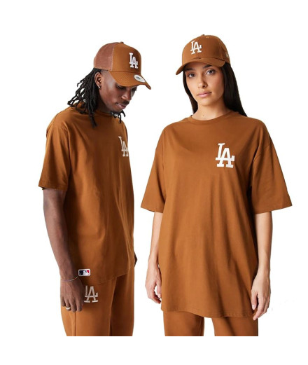 Camiseta New Era League Essentials LA Dodgers Dk Beige...