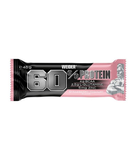 Barritas de 60 % Proteínas Weider 45G Morango
