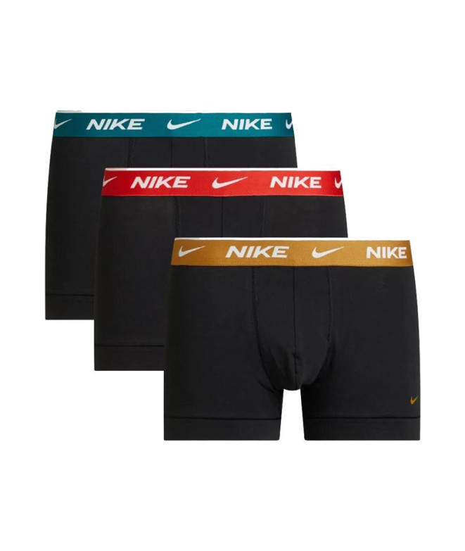 Calzoncillos Nike Trunk 3Pk Hombre Blk/Mstc Red Wb/Bronze Wb/Geod Teal