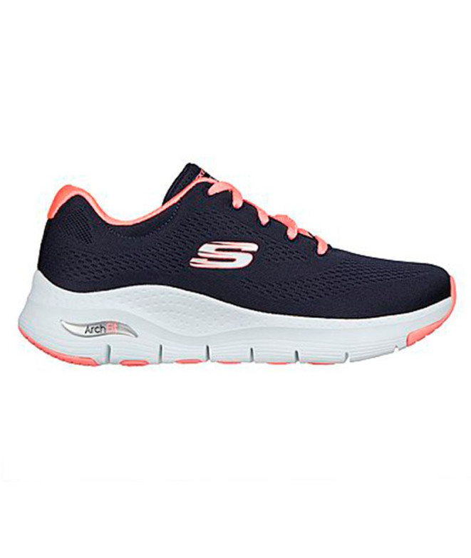 Chaussures Skechers Arch Fit - Big Appea Femme Marine Mesh/Coral Trim