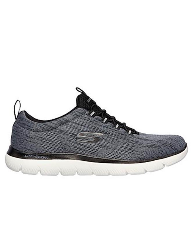 Chaussures Skechers Summits - Louvin Homme Noir Mesh/Pu/White Trim