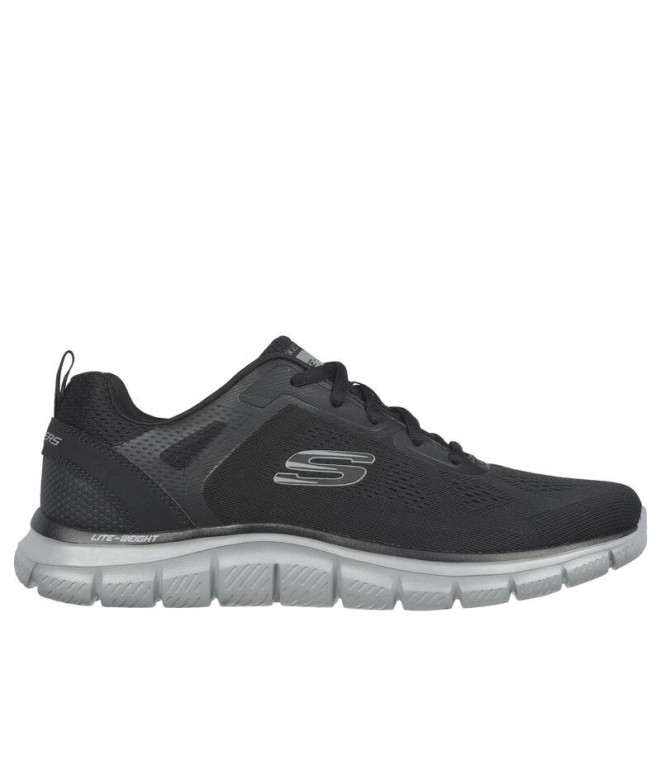 Chaussures Skechers Track - Broader Homme Black Mesh/Pu/Charcoal Trim