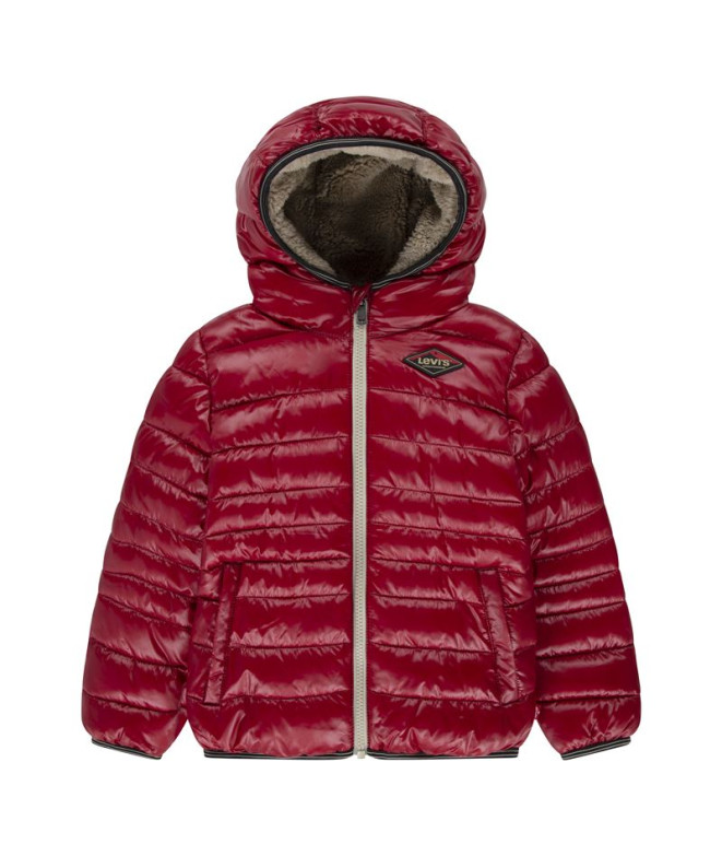 Casaco Levi's Sherpa Lined Mdwt Puffer J Rhythmic Red para rapaz