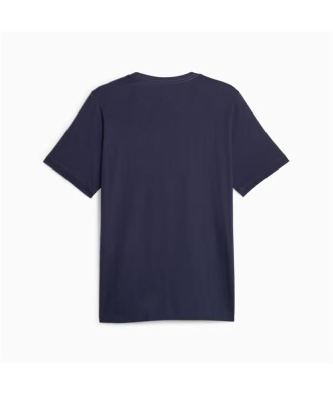 Camiseta Casual Puma Ess+ 2 Col Logo Navy Homem
