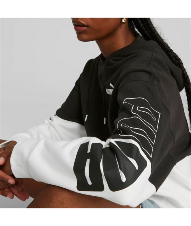 Moletom Puma Power Colorblock Preto Mulher