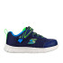 Chaussures Skechers Comfy Flex - Mini Tr Enfant Navy Textile & / Blue & Lime Trim